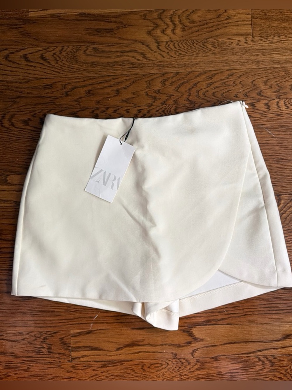 Zara Ivory Wrap Skort
